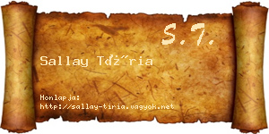 Sallay Tíria névjegykártya